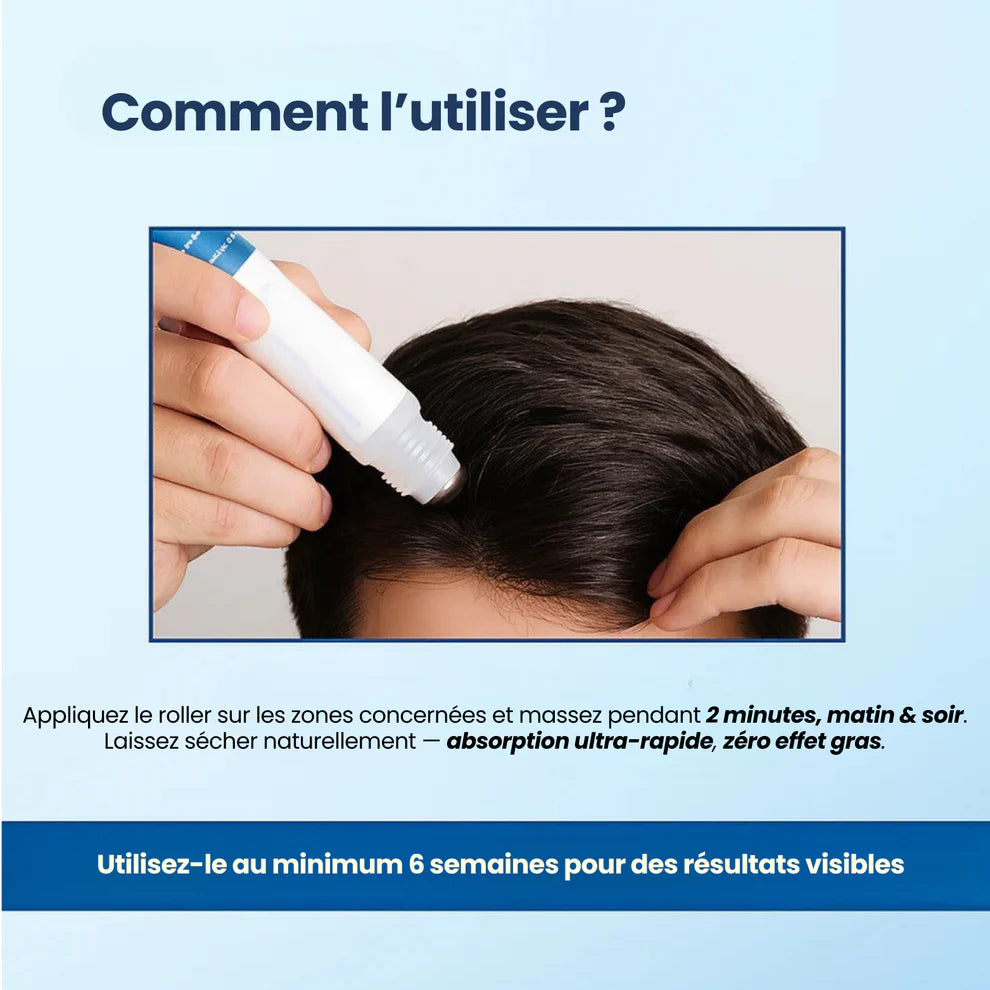 SERUM ROLL-ON ANTI-CHUTE POUR REPOUSSE ET MASSAGE DES CHEVEUX