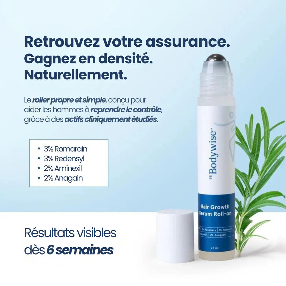 SERUM ROLL-ON ANTI-CHUTE POUR REPOUSSE ET MASSAGE DES CHEVEUX